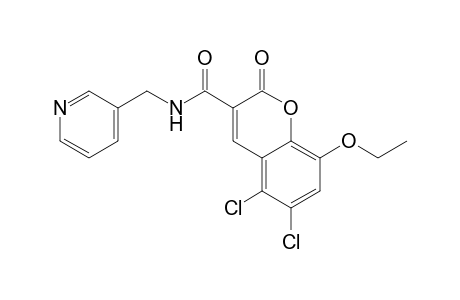 2H-1-Benzopyran-3-carboxamide, 5,6-dichloro-8-ethoxy-2-oxo-N-(3-pyridinylmethyl)-