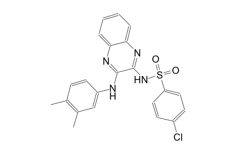 benzenesulfonamide, 4-chloro-N-[3-[(3,4-dimethylphenyl)amino]-2-quinoxalinyl]-