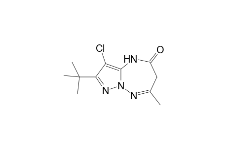 1H-8-(t-Butyl)-9-chloro-4-methylpyrazolo[1,5-b]-1,2,4-triazepin-2(3H)-one