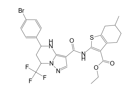 ethyl 2-({[5-(4-bromophenyl)-7-(trifluoromethyl)-4,5,6,7-tetrahydropyrazolo[1,5-a]pyrimidin-3-yl]carbonyl}amino)-6-methyl-4,5,6,7-tetrahydro-1-benzothiophene-3-carboxylate
