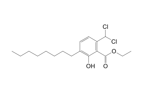 Ethyl 6-dichloromethyl-3-octyl-2-hydroxy-benzoate