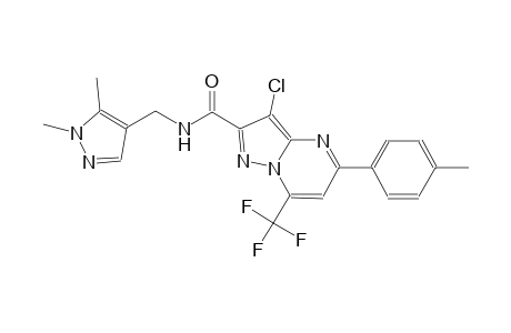 3-chloro-N-[(1,5-dimethyl-1H-pyrazol-4-yl)methyl]-5-(4-methylphenyl)-7-(trifluoromethyl)pyrazolo[1,5-a]pyrimidine-2-carboxamide