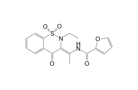 2-furancarboxamide, N-[(1Z)-1-(2-ethyl-1,1-dioxido-4-oxo-2H-1,2-benzothiazin-3(4H)-ylidene)ethyl]-