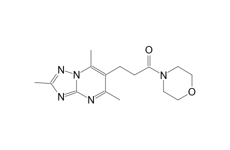 [1,2,4]triazolo[1,5-a]pyrimidine, 2,5,7-trimethyl-6-[3-(4-morpholinyl)-3-oxopropyl]-