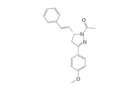 1-ACETYL-3-(4-METHOXYPHENYL)-5-STYRYL-2-PYRAZOLINE