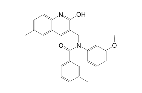 N-[(2-hydroxy-6-methyl-3-quinolinyl)methyl]-N-(3-methoxyphenyl)-3-methylbenzamide