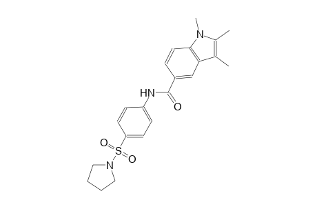 1,2,3-trimethyl-N-[4-(1-pyrrolidinylsulfonyl)phenyl]-1H-indole-5-carboxamide