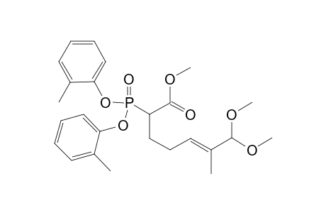 Methyl (5E)-2-[Di(o-tolyl)oxyphosphoryl]-7,7-dimethoxy-6-methyl hept-5-enoate