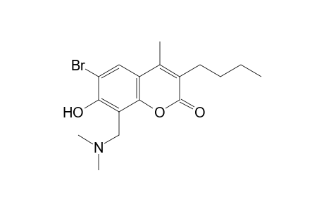 6-bromo-3-butyl-8-[(dimethylamino)methyl]-7-hydroxy-4-methyl coumarin