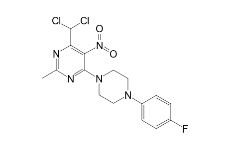 4-(Dichloromethyl)-6-[4-(4-fluorophenyl)piperazin-1-yl]-2-methyl-5-nitropyrimidine