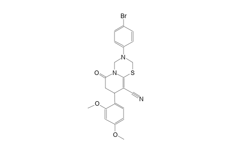 2H,6H-pyrido[2,1-b][1,3,5]thiadiazine-9-carbonitrile, 3-(4-bromophenyl)-8-(2,4-dimethoxyphenyl)-3,4,7,8-tetrahydro-6-oxo-