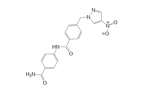 4-({4-[(4-nitro-1H-pyrazol-1-yl)methyl]benzoyl}amino)benzamide