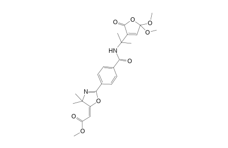 (2E)-2-[2-[4-[[1-(2-keto-5,5-dimethoxy-3-furyl)-1-methyl-ethyl]carbamoyl]phenyl]-4,4-dimethyl-2-oxazolin-5-ylidene]acetic acid methyl ester
