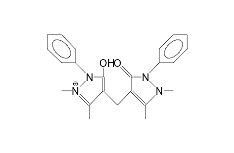 Bis(1,5-dimethyl-3(2H)-oxo-2-phenyl-1H-pyrazol-4-yl)-methane cation