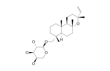 Manoyloxide-18-O-(.alpha.-L-arabinopyranoside)