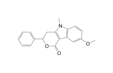 Pyrano[4,3-b]indol-1(3H)-one, 4,5-dihydro-8-methoxy-5-methyl-3-phenyl-