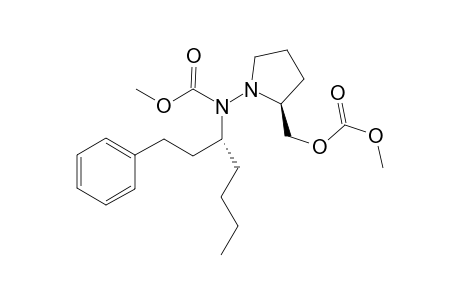 1-(N-Methoxycarbonyl-N-3-(1-phenylheptylamino))-2-(O-methoxycarbonyl)-2-(hydroxymethyl)pyrrolidine