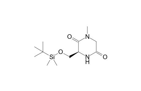 (S)-3-(t-Butyldimethylsilyloxymethyl)-1-methylpiperazine-2,5-dione