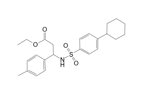 3-[(4-cyclohexylphenyl)sulfonylamino]-3-(4-methylphenyl)propanoic acid ethyl ester