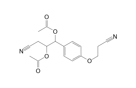 .beta.,.gamma.-Bis(acetyloxy)-4-(2-cyanoethoxy)benzenebutanenitrile