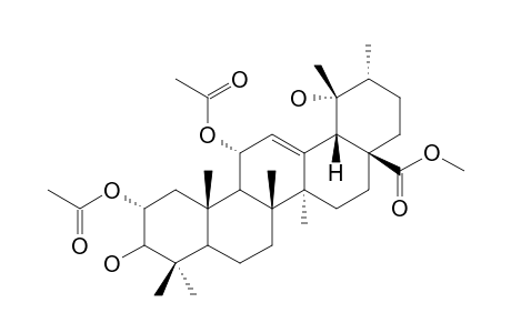 METHYL-CECROPIOATE;METHYL-2-ALPHA,11-ALPHA-DIACETOXY-3-BETA,19-ALPHA-DIHYDROXY-URS-12-EN-28-OATE