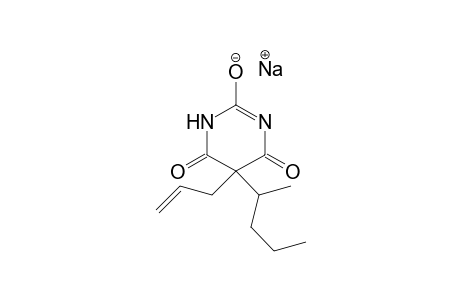 5-allyl-5-(1-methylbutyl)barbituric acid, sodium derivative