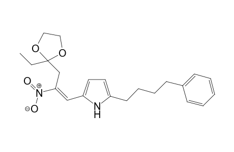 (E)-2-(3-(2-ethyl-1,3-dioxolan-2-yl)-2-nitroprop-1-enyl)-5-(4-phenylbutyl)-1H-pyrrole