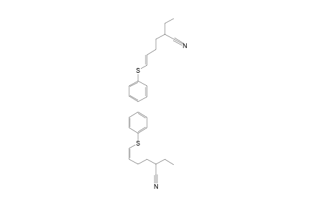 2-ETHYL-6-(PHENYLTHIO)-HEX-5-ENE-NITRILE;(E/Z)-MIXTURE