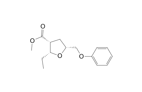 Methyl (R*,R*,R*)-2-Ethyl-5-(phenoxymethyl)-2,3,4,5-tetrahydro-3-furancarboxylate