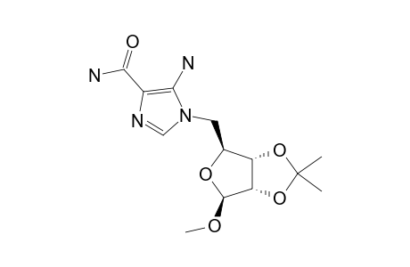 METHYL-5-(5-AMINO-4-CARBAMOYLIMIDAZOL-1-YL)-5-DEOXY-2,3-O-ISOPROPYLIDENE-BETA-D-RIBOFURANOSIDE