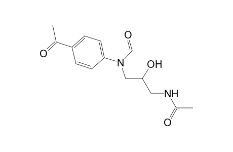 N-[3-(4-acetyl-N-formyl-anilino)-2-hydroxy-propyl]acetamide