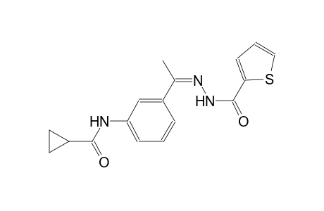 N-{3-[(1Z)-N-(2-thienylcarbonyl)ethanehydrazonoyl]phenyl}cyclopropanecarboxamide