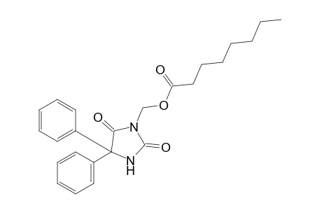 5,5-diphenyl-3-(hydroxymethyl)hydantoin, octanoate (ester)