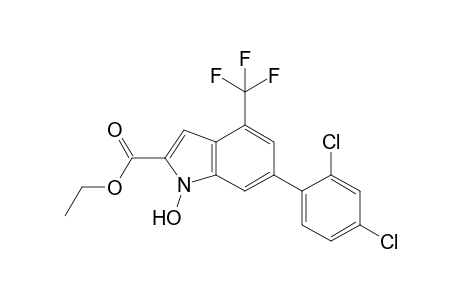 ethyl 6-(2,4-dichlorophenyl)-1-hydroxy-4-(trifluoromethyl)-1H-indole-2-carboxylate