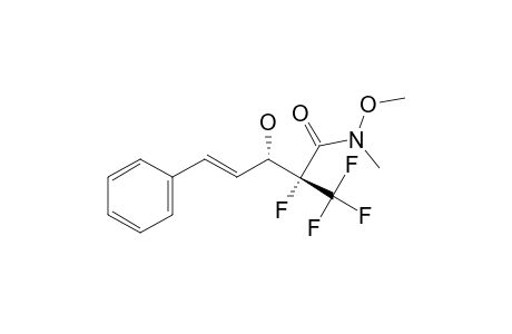 ERYTHRO-N-METHOXY-N-METHYL-2-FLUORO-3-HYDROXY-5-PHENYL-2-(TRIFLUOROMETHYL)-4-(E)-PENTENAMIDE
