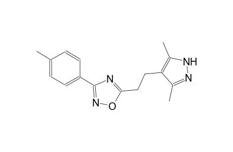 1,2,4-oxadiazole, 5-[2-(3,5-dimethyl-1H-pyrazol-4-yl)ethyl]-3-(4-methylphenyl)-