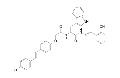 2-(4-(4-chlorostyryl)phenoxy)-N-(1-((E)-2-(2-hydroxybenzylidene)hydrazinyl)-3-(1H-indol-3-yl)-1-oxopropan-2-yl)acetamide