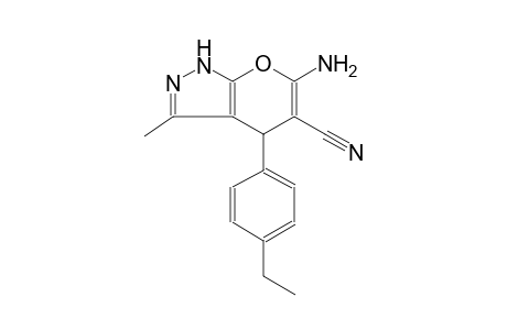 pyrano[2,3-c]pyrazole-5-carbonitrile, 6-amino-4-(4-ethylphenyl)-1,4-dihydro-3-methyl-