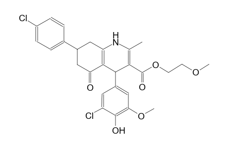 3-quinolinecarboxylic acid, 4-(3-chloro-4-hydroxy-5-methoxyphenyl)-7-(4-chlorophenyl)-1,4,5,6,7,8-hexahydro-2-methyl-5-oxo-, 2-methoxyethyl ester
