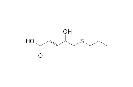 4-Hydroxy-5-(propylthio)-2-pentenoic acid
