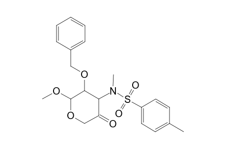 .beta.-L-threo-Hexopyranosid-4-ulose, methyl 3-deoxy-3-[methyl[(4-methylphenyl)sulfonyl]amino]-2-O-(phenylmethyl)-