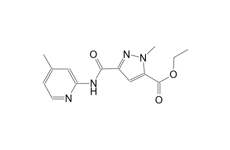 ethyl 1-methyl-3-{[(4-methyl-2-pyridinyl)amino]carbonyl}-1H-pyrazole-5-carboxylate