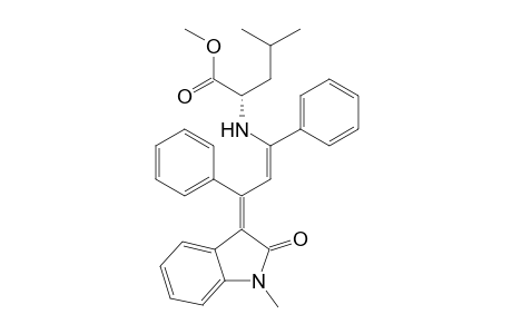 (S)-Methyl-4-methyl-2-{[3-(1-methyl-2-oxoindolin-3-ylidene)-1,3-diphenylprop-1-en-1-yl]amino}-pentanoate