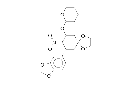 1,4-Dioxaspiro[4.5]decane, 7-(benzodioxol-5-yl)-8-nitro-9-(tetrahydropyran-2-yloxy)-