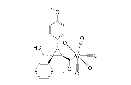 Pentacarbonyl{[(1R*,2R*,3S*)-2-hydroxymethyl-3-(4-methoxyphenyl)-2-phenylcyclopropyl]methoxymethylene}tungsten