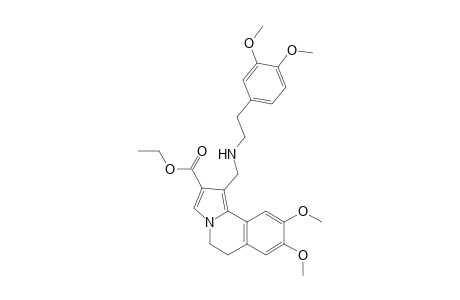 Pyrrolo[2,1-a]isoquinoline-2-carboxylic acid, 1-[[[2-(3,4-dimethoxyphenyl)ethyl]amino]methyl]-5,6-dihydro-8,9-dimethoxy-, ethyl ester