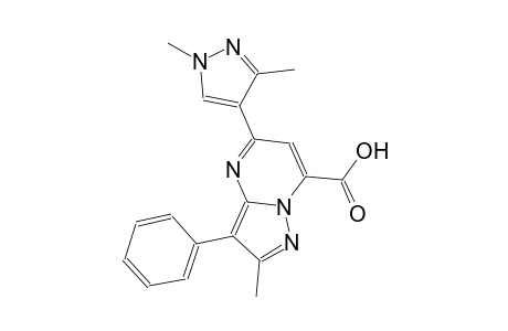 pyrazolo[1,5-a]pyrimidine-7-carboxylic acid, 5-(1,3-dimethyl-1H-pyrazol-4-yl)-2-methyl-3-phenyl-