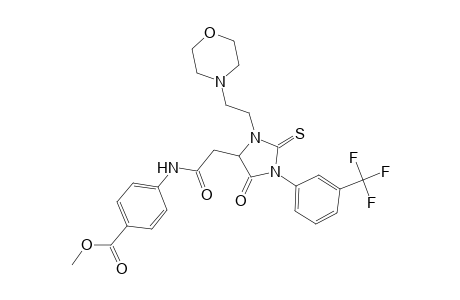 4-[[2-[3-[2-(4-morpholinyl)ethyl]-5-oxo-2-sulfanylidene-1-[3-(trifluoromethyl)phenyl]-4-imidazolidinyl]-1-oxoethyl]amino]benzoic acid methyl ester
