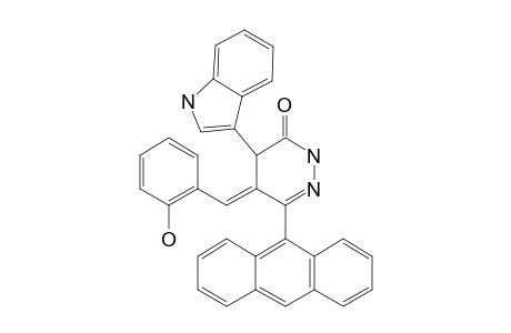 6-ANTHRACEN-9-YL-5-(2-HYDROXYBENZYLIDENE)-4-(1H-INDOL-3-YL)-4,5-DIHYDRO-2H-PYRIDAZIN-3-ONE