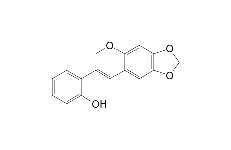 2-[(E)-2-(6-methoxy-1,3-benzodioxol-5-yl)ethenyl]phenol